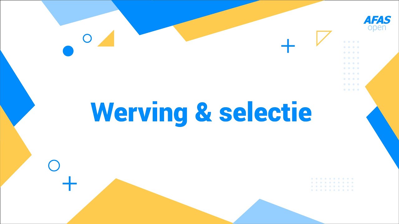 av werving & selectie